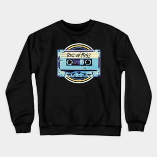 Retro Best of 1983 Mixtape Audio Cassette Tape // Funny Vintage 1983 Birthday Crewneck Sweatshirt